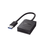 Lector de tarjetas USB-A 3.0 a MicroSD (TF) / SD | 5Gbps | Soporta hasta 2TB | Soporta Windows/Mac OS/Linux/Android | Lectura de Tarjetas Simultánea | No Requiere Controlador | Cable de 15cm.