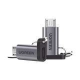 Adaptador USB-C 3.1 a Micro USB | Carga Rápida | FPC/QC2.0 | Sincronización de Datos | Velocidad de Transferencia de hasta 480Mbps | Incluye Cordón | Caja de Aluminio | Múltiples Protecciones | Amplia