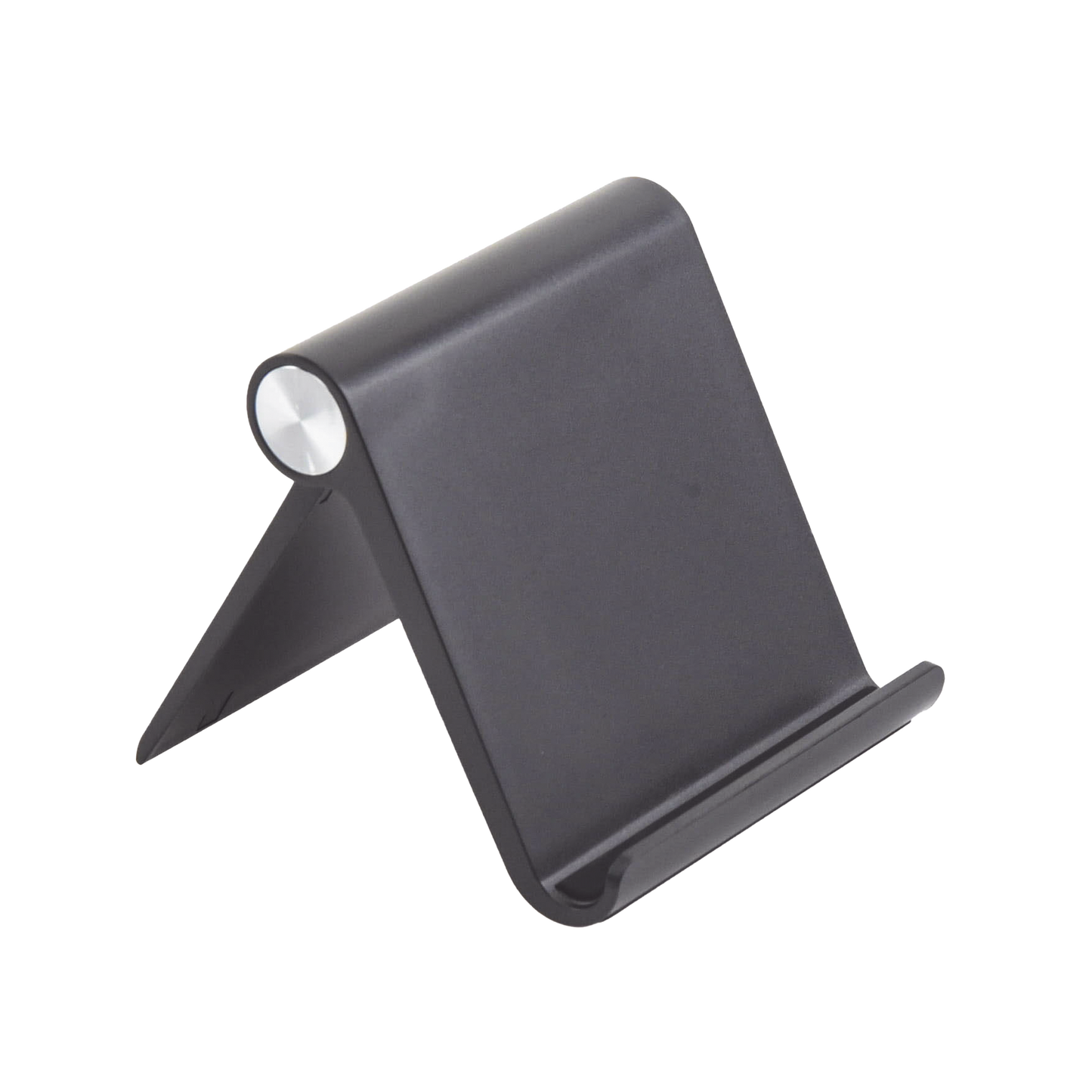 Soporte de Escritorio para Teléfono Celular / Ajustable de 0° a 100° / Goma Antiarañazos / Antideslizante / Amplia Compatibilidad con dispositivos de 4'' a 7.9'' / Plegable / ABS / Color Negro
