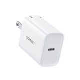 Cargador de 20W / 1 Puerto USB-C / Carga Rápida 20W/ Power Delivery 3.0 / Quick Charge 4.0 / Tamaño Compacto / Enchufe Plegable / Mayor Eficiencia Energética.