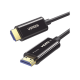 Cable HDMI de 30 Metros (98.43 Pies) por Fibra Óptica 8K@60Hz / Fibra de 4 Núcleos + Cobre EstaÑado de 7 Núcleos / Compatible con HDMI 2.1 / Alta Velocidad 18 Gbps / 3D / HDR / Caja de Aleación Zinc /