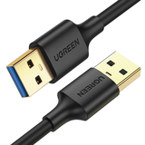 Cable USB-A 3.0 a USB-A 3.0 / 3 Metros / Macho a Macho / Conector Niquelado / Núcleo de Cobre Estañado / Blindaje Múltiple / Velocidad 5Gbps / No Requiere Controlador / Compatible con USB 2.0 Y USB 1.