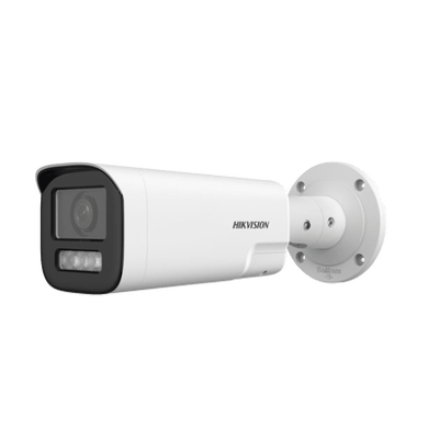 Bala IP 4 Megapíxel / Lente Mot. 2.8 a 12 mm / Dual Light (50 mts IR + 50 mts Luz Blanca) / ACUSENSE Lite / Audio de Dos Vías / Luz Intermitente y Alerta de Audio / Exterior IP67 / WDR 120 dB / PoE / Micro SD
