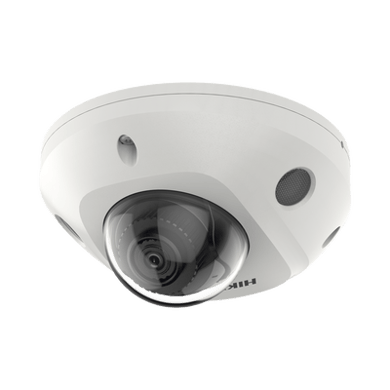 Mini Domo IP 4 Megapixel / Lente 2.8 mm / 30mts IR EXIR / Micrófono Integrado / Exterior IP67 / IK08 / PoE / DARKFIGHTER / Alarmas y Audio I/O / ONVIF / Micro SD / 4 Analíticos: AcuSense, Deteccion Facial, Conteo de Personas por Cruce y Zona