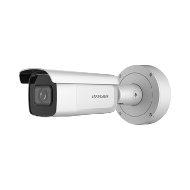 Bala IP 8 Megapixel (4K) / Lente Mot. 2.7 a 13.5 mm / 60 mts IR EXIR / Exterior IP66 / IK10 / DARKFIGHTER / Audio y Alarma I/O / PoE+ / ONVIF / Micro SD / 4 Analíticos: AcuSense, Deteccion Facial, Conteo de Personas por Cruce y Zona