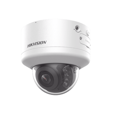 Domo IP 4 Megapixel / Lente Mot. 2.7 a 13.5 mm / Dual Light (40 mts IR + 40 mts Luz Blanca / Exterior IP66 / IK10 / Audio y Alarma I/O / PoE+ / ONVIF / Micro SD / 4 Analíticos: AcuSense, Deteccion Facial, Conteo de Personas por Cruce y Zona