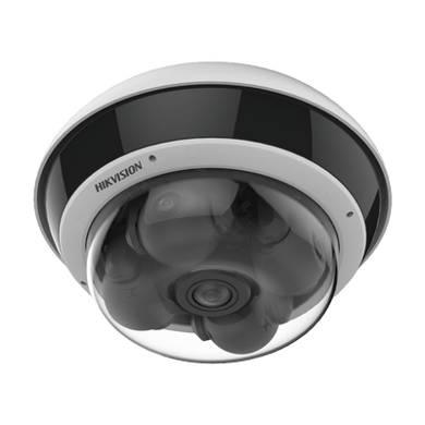 PanoVu Series / Vista Panorámica 360º / 4 Lentes Mot. 2.8 a 8 mm (5 Megapixel por Lente) + 1 Vista Fisheye (2 Megapixel) / 22 Megapixel en Total / DARKFIGHTER / ACUSENSE / Exterior IP67 / IK10 / NEMA 4X / PoE+ / 30 mts IR / Micro SD