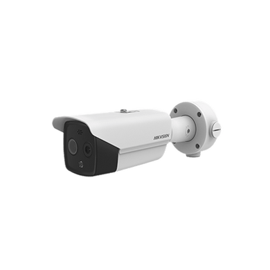 Cámara Bala IP Termográfica / Medición de Temperatura -20°C a 150°C / Alta Resolución Térmica 160 x 120 / Teleobjetivo Térmico 9.7mm / Alarma por Excepción de Temperatura / Óptica 5 MP / IP67