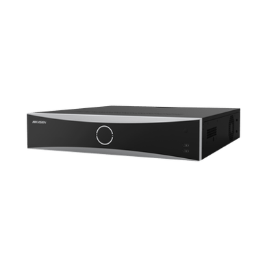NVR 12 Megapixel (4K) / 32 Canales IP / Reconocimiento Facial / AcuSense (Evita Falsas Alarmas) / 8 Bahías de Disco Duro / 2 HDMI en 4K / Alarmas I/O