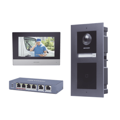 KIT de Videoportero IP con llamada a App de Smartphone y Lector de Tarjetas EM / 2da Generación (Modular) / Montaje para EMPOTRAR incluido