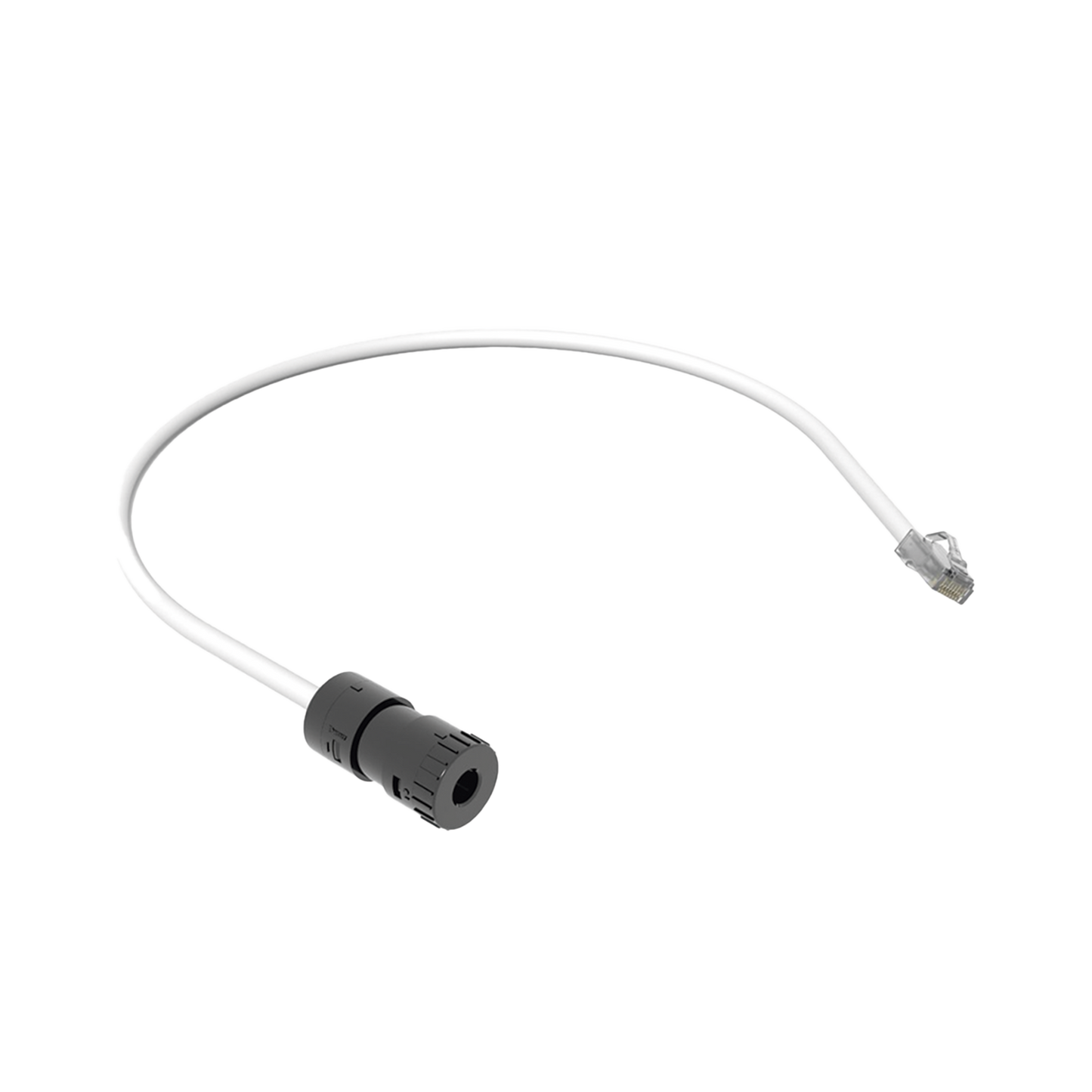Cable de Conexi�n en Campo Jack a Plug RJ45, Categor�a 6A, CMP (Plenum), 0.5 Metros (1.64 Pies), Color Blanco