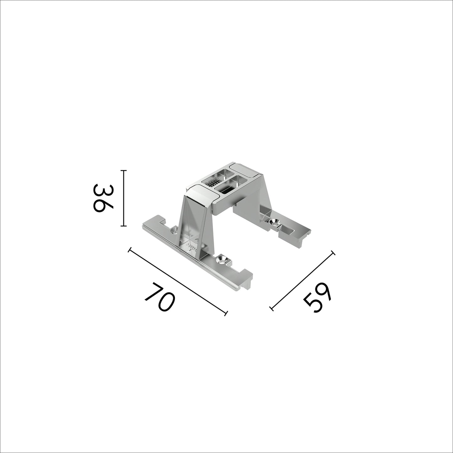 FLOS Architectural Accesorio No Trim — Montaje Línea Continua (Raw)