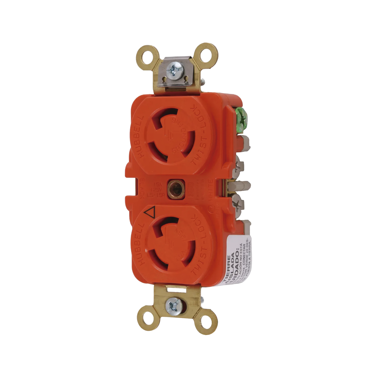 Recept�culo Duplex de Media Vuelta / 15 A 125 V CA / 2 Polos 3 Hilos / Nema L5-15R