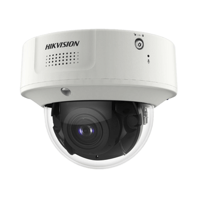 Domo IP 4 Megapixel / Lente Mot. 2.8 a 12 mm / 40 mts IR EXIR / 2 Analiticos Simultaneos / SSD Integrado 1 TB / DeepinView / 2 Micrófonos Integrados / IP67 / IK10 / H.265+ / WDR 150 dB / Captura Facial / Búsqueda por Atributos