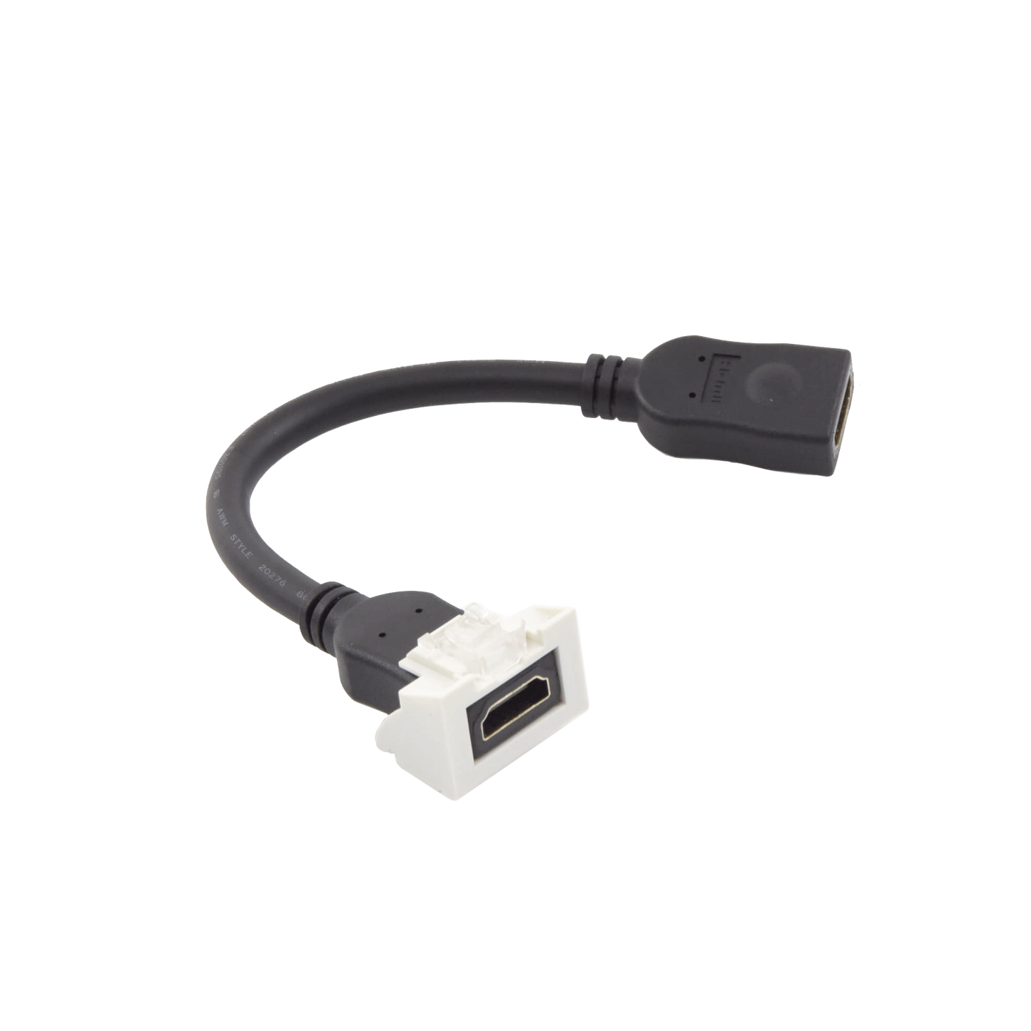 Adaptador HDMI con Pigtail Hembra-Hembra, Para V�deo 720, 1080p, 4K UHD Compatible con Faceplates MAX Siemon de 2 Salidas, Color Blanco