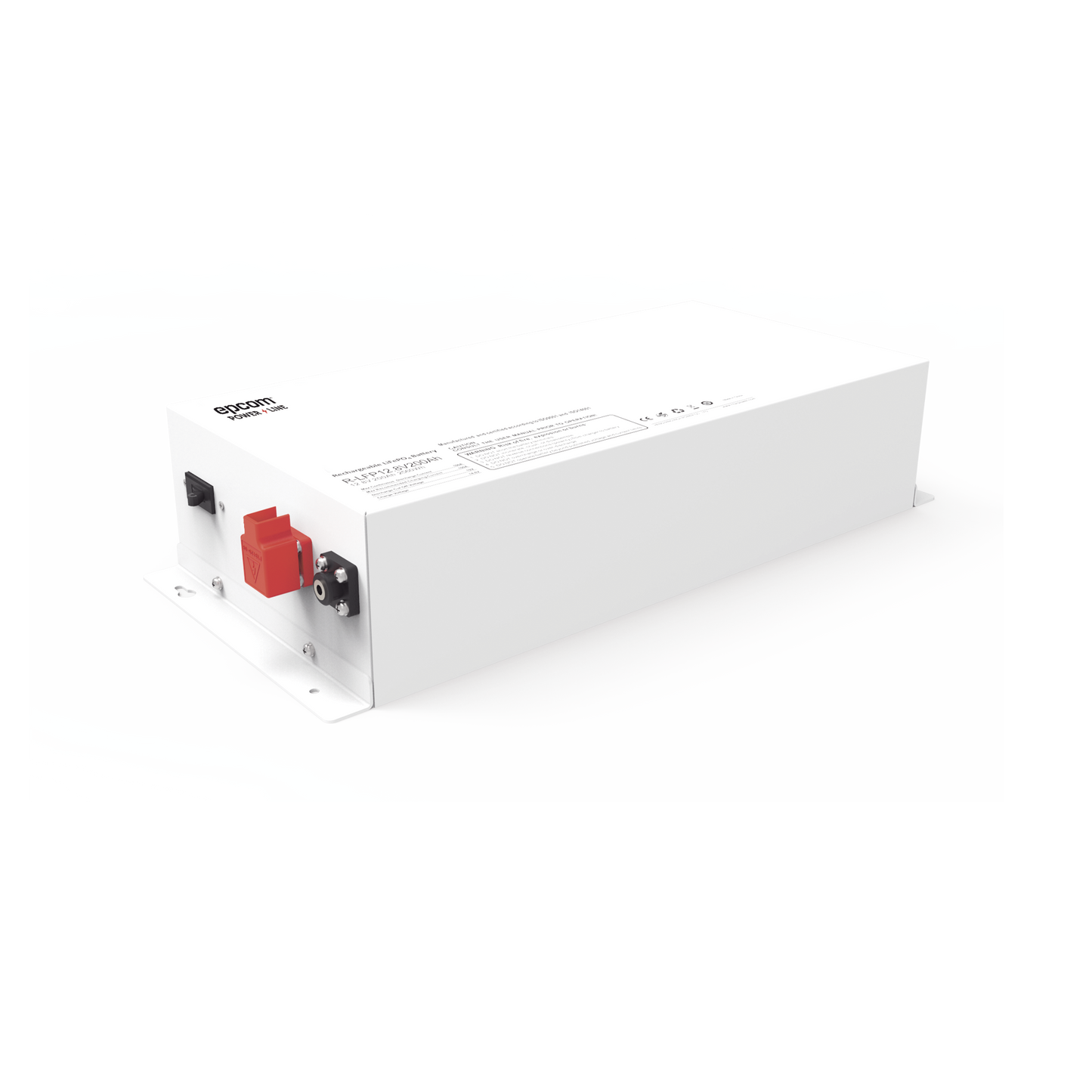 Batería de Litio Ciclo Profundo, 12.8 Vcc 200Ah (LiFePO4 case Metálico), Solar, Máximo 100 A de Descarga