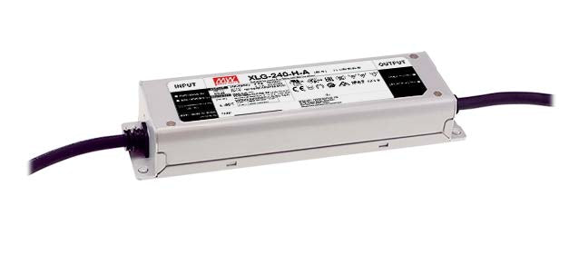 Driver LED MEAN WELL XLG-240-H 240W 6660mA Corriente Alta IP67 Regulable 3 en 1