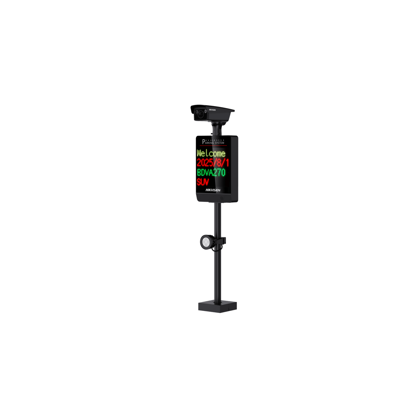 Kit ANPR 4MP / Reconocimiento de Matrículas / Cámara 2688×1520 / Pantalla LED Integrada / Luz Complementaria 20 m (65.6 ft) / Control de Barrera