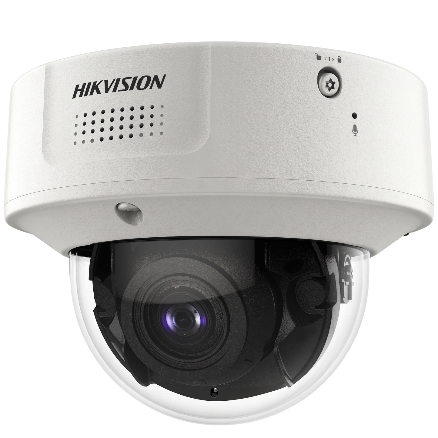 Domo IP 8 Megapixel / Lente Mot. 8 a 32 mm / DARKFIGHTER / WDR 120 dB / IK10 / IR 30 mts / / Micrófono Integrado