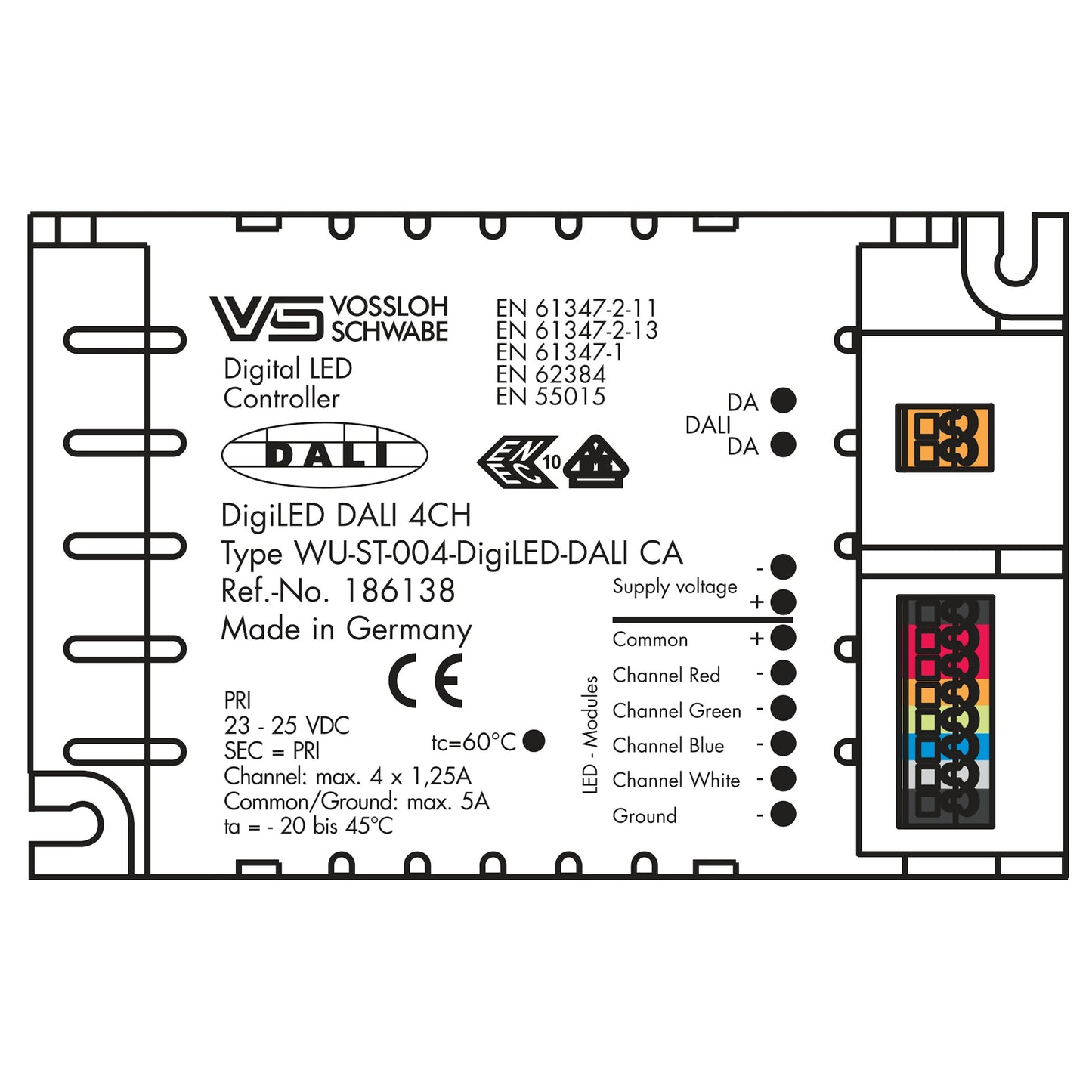 FLOS DALI Master Interface Dimmable RGB — Interfaz de Control 5P
