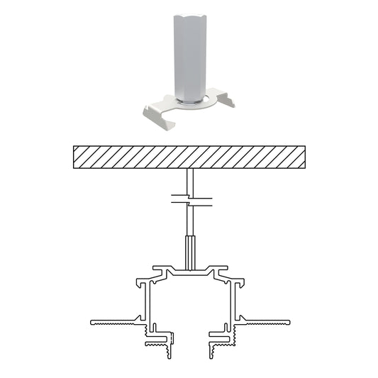 FLOS Architectural Ceiling Kit — Sujeción a Techo Ajustable Negro
