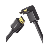 Cable HDMI 2.0 en Angulo de 90° / 2 m / 4K@60Hz / HDR / 3D / HEC (Canal Ethernet HDMI) / ARC (Canal de Retorno de Audio / CEC / 32 canales de Audio / HDCP 2.2 / Dolby Atmos / 18 Gbps / Blindaje Múltip