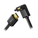 Cable HDMI 2.0 en Ángulo de 90° / 3 Metros (9.84 Pies) / 4K@60Hz / HDR / 3D / HEC (Canal Ethernet HDMI) / ARC (Canal de Retorno de Audio) / CEC / 32 Canales de Audio / HDCP 2.2 / Dolby Atmos / 18 Gbps