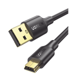 Cable USB-A 2.0 a Mini USB | 1m | Cable de Datos y Alimentación | 480Mps | Chip Inteligente | PVC | Para Discos Duros HDD o SSD, Go-Pro Hero, Mando de PS3, Cámaras Digitales, Reproductores MP3, MP4, e