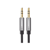Cable Auxiliar 5 Metros / Conector 3.5mm a 3.5mm / Macho a Macho / Cubierta de TPE / Carcasa de Aluminio / Color Negro
