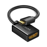 Adaptador Micro HDMI a HDMI (HDMI Tipo D) / 18Gbps / 4K@60Hz / HDR / Tecnología 3D / ARC / Carcasa PC+ABS / HDCP / Longitud de 22 cm (8.66 pulgadas)