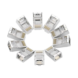 CONECTOR CAT6 BLINDADO BOLSA CON 10 UNIDADES