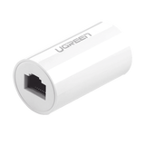 Acoplador y Protector (Extensor de Cable Ethernet RJ45) | 1000Mbps | Compatibilidad con Cat7/Cat6/Cat5e | Compatible con POE | Ignífugo | ABS | Color Blanco