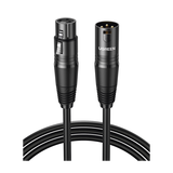 Cable para Micrófono XLR Tipo Canon Macho a Hembra | 15 Metros | Plug & Play | Anti interferencias | Triple Blindaje | Alta Calidad | Color Negro.