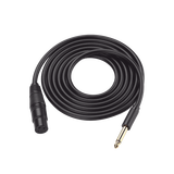 Cable para Micrófono Plug 6.35 mm (1/4 Inch) Macho a XLR Canon Hembra / Núcleo de Cobre / 5 Metros / Alta Calidad / Color Negro