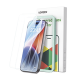 Protector de pantalla UGREEN HD con marco de instalación para iPhone 15/16 (paquete de 2)