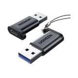 Adaptador USB 3.1 Tipo C a USB-A 3.0 |Carga y Sincronización de Datos | Admite Corriente de 3A | Transferencia de hasta 5 Gbps | Amplia Compatibilidad | Chip VL160 | Caja de Aluminio | Color Negro.