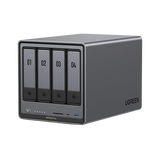 NAS UGREEN NASync DXP4800 Plus / Procesador Intel Pentium Gold 8505 5 Núcleos / 4 Bahías SATA + 2 M.2 NVMe PCIe 4.0 / 8GB DDR5 Expandible a 64GB / 10GbE + 2.5GbE / USB 3.2 Gen 2 Tipo C / HDMI 4K / Sis