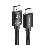 Cable HDMI 2.0 de Nylon Trenzado | 2 Metros (6.56 Pies) | 4K@60Hz | ARC | Dolby ATMOS | True HD | TMDS | HDR | 3D Inversivo | 18Gbps | 3 Capas de Protección + 4 de Blindaje | Niquelado | Carcasa de Al