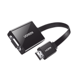 Adaptador HDMI a VGA / Resolución 1080P / Audio 3.5mm / Con Puerto Micro USB para Alimentación / Plug & Play / No Requiere Controlador / ABS / Flexible y Duradero