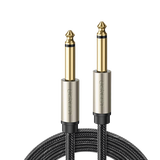 Cable de Audio Mono 6.35mm (1/4") Macho a 6.35mm (1/4") Macho / 10 Metros / Núcleo de Cobre / Blindaje Interno / Nylon Trenzado / Color Negro