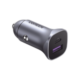 Cargador de Auto 30W | 2 Puertos USB-A y USB-C | Carga Rápida | Compatible con Vehículos de 12 y 24 VCD | PD3.0, QC4.0, SCP, PPS | Indicador Led | Diseño Compacto | Chip Inteligente | Caja de Aluminio