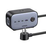 Cargador de Escritorio y Tomacorriente Múltiple | 3 Puertos USB-C | 1 Puertos USB-A | 3 Tomacorriente de CA | Tecnología GaN II | 1 USB 100W PD | Carga Rápida | Diseño Innovador en Forma de Cubo | Int