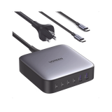 Cargador de 200W serie Nexode / 6 Puertos de Carga Rápida / 4 USB-C / 2 USB-A / Tecnología GaN II +SIC / Power Delivery 3.0 / Quick Charge 4.0 / Chip Confiable y Carga Inteligente / Optimiza la Experi