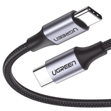 Cable USB-C a USB-C | 1 Metro (3.28 Pies) | Transferencia de Datos de 480 Mbps | Carga Rápida de Hasta 60W | QC 4.0/3.0/2.0 | PD3.0 | FPC | AFC | Protección Integrada | Caja de Aluminio | Nylon Trenza