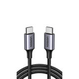 Cable USB-C a USB-C | 2 Metros (6.56 Pies) | Transferencia de Datos de 480 Mbps | Carga Rápida de Hasta 60W | QC 4.0/3.0/2.0 | PD3.0 | FPC | AFC | Protección Integrada | Caja de Aluminio | Nylon Trenz