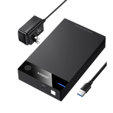 Carcasa de Disco Duro para 3.5" y 2.5" (Enclosure) | Con Cable USB 3.0 | Para HDD 3.5" / SSD 2.5" | SATA I/II/III | UASP | Hasta 16 TB | Compatible con Windows, Linux, Mac OS | No Requiere Controlador