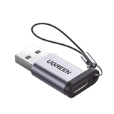 Adaptador USB 3.0 Macho a USB-C 3.1 Tipo C Hembra |Carga y Sincronización de Datos | Admite Corriente de 3A | Transferencia de hasta 5 Gbps | Amplia Compatibilidad | Chip VL160 | Caja de Aluminio | Co