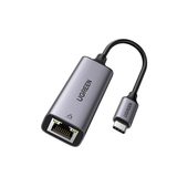 Adaptador de Red USB-C 3.1 (5 Gbps) a RJ45 | Thunderbolt 3 | Admite 10/100/1000 Mbps | Chip Inteligente | Amplia Compatibilidad | Caja de Aluminio | Longitud del cable 10 cm.