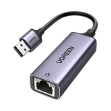 Adaptador de Red USB-A 3.0 a RJ45 /Admite 10/100/1000 Mbps / Caja de Aluminio / Longitud del cable 10 cm
