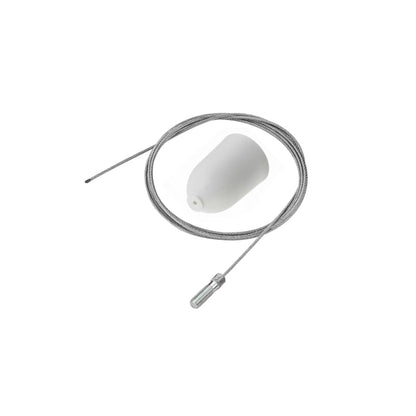 FLOS Architectural Fijación Carril — Cable de Acero M6 Blanco Mate
